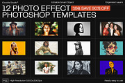 12 Photo Effect Templates, a Layer Style Add-On by iDoodle Studio (Thumbnail 1 of 6)