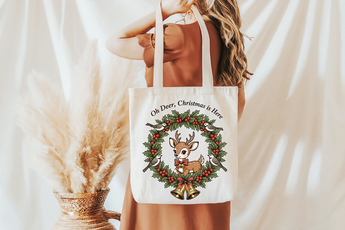 Vintage Christmas PNG, Deer, a Graphic by Libby Wishes (Photo 4 of 6)