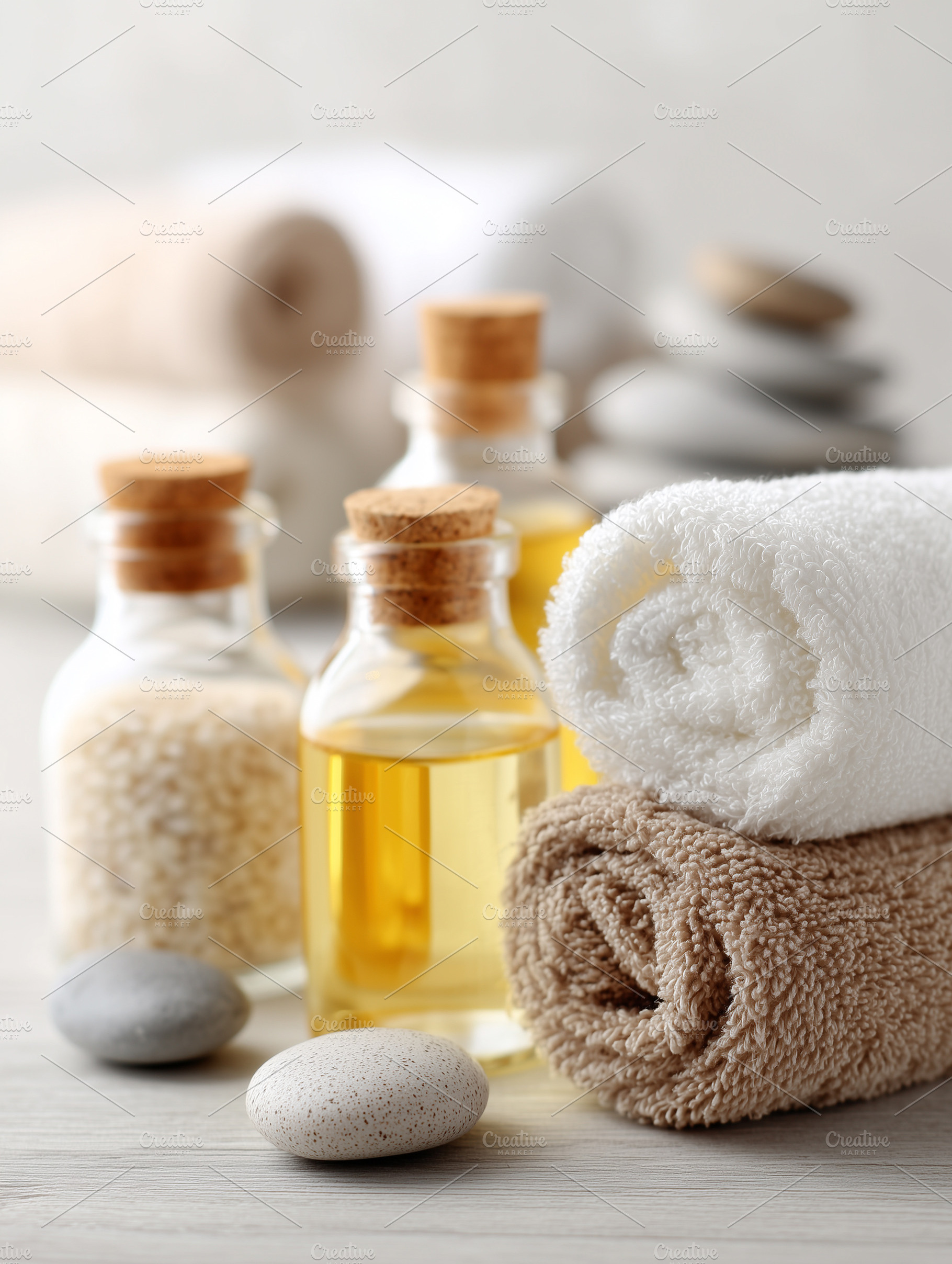 Spa still life with natural oils in, a Beauty & Fashion Photo by MistyDay