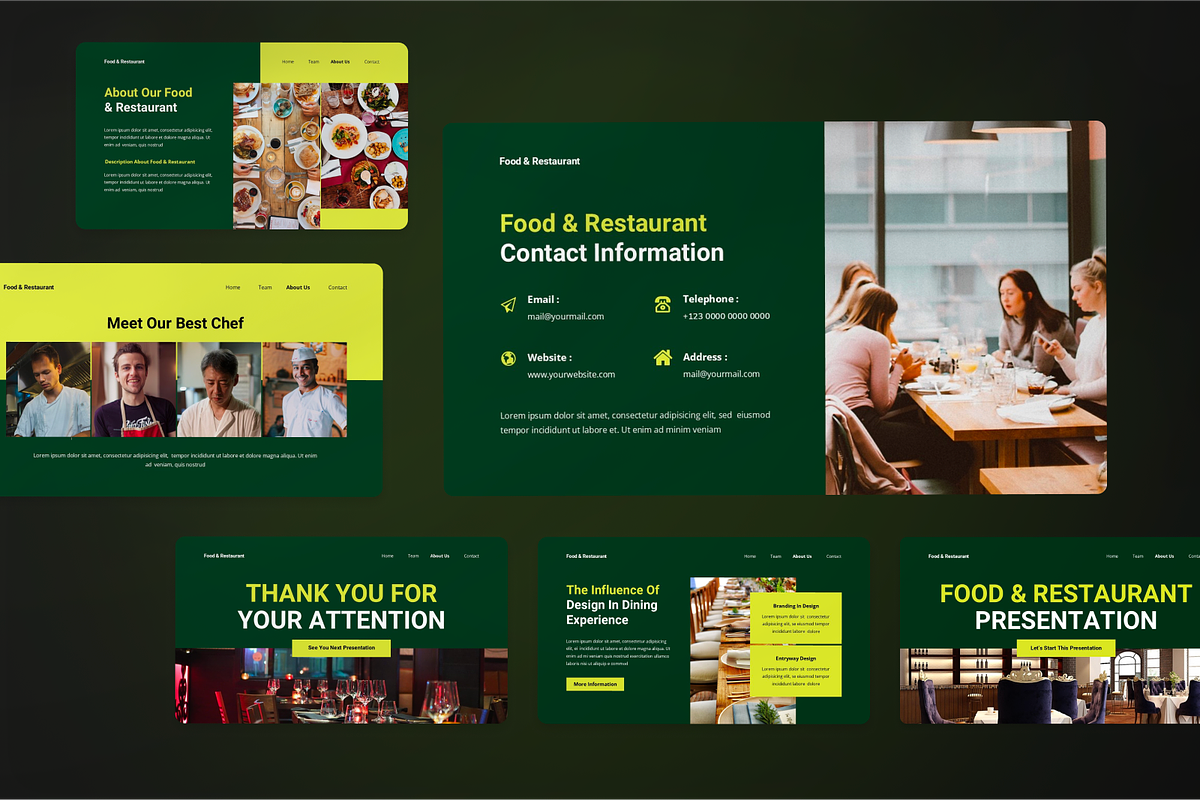 Food & Restaurant Google Slides, a Presentation Template by SquidPixey (Photo 7 of 7)
