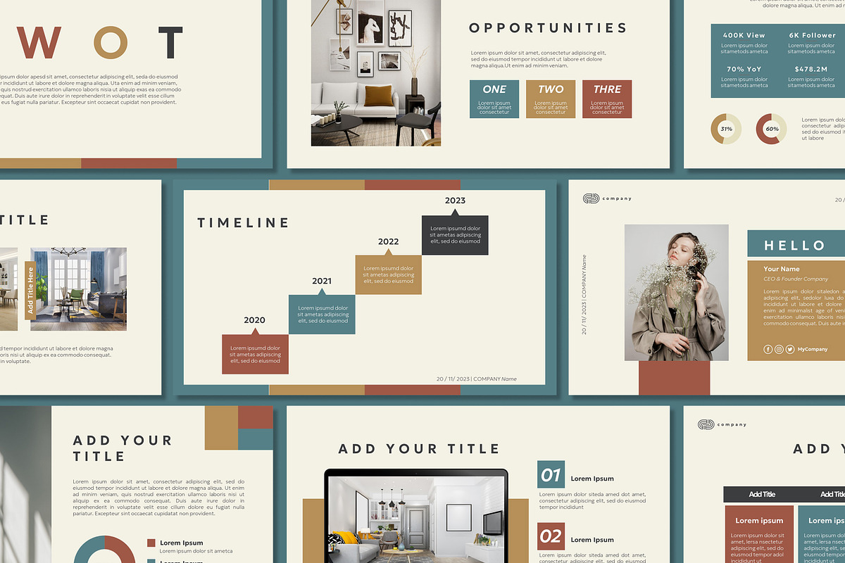 Flat Powerpoint Template, a Presentation Template by SKY CREATION (Photo 5 of 6)