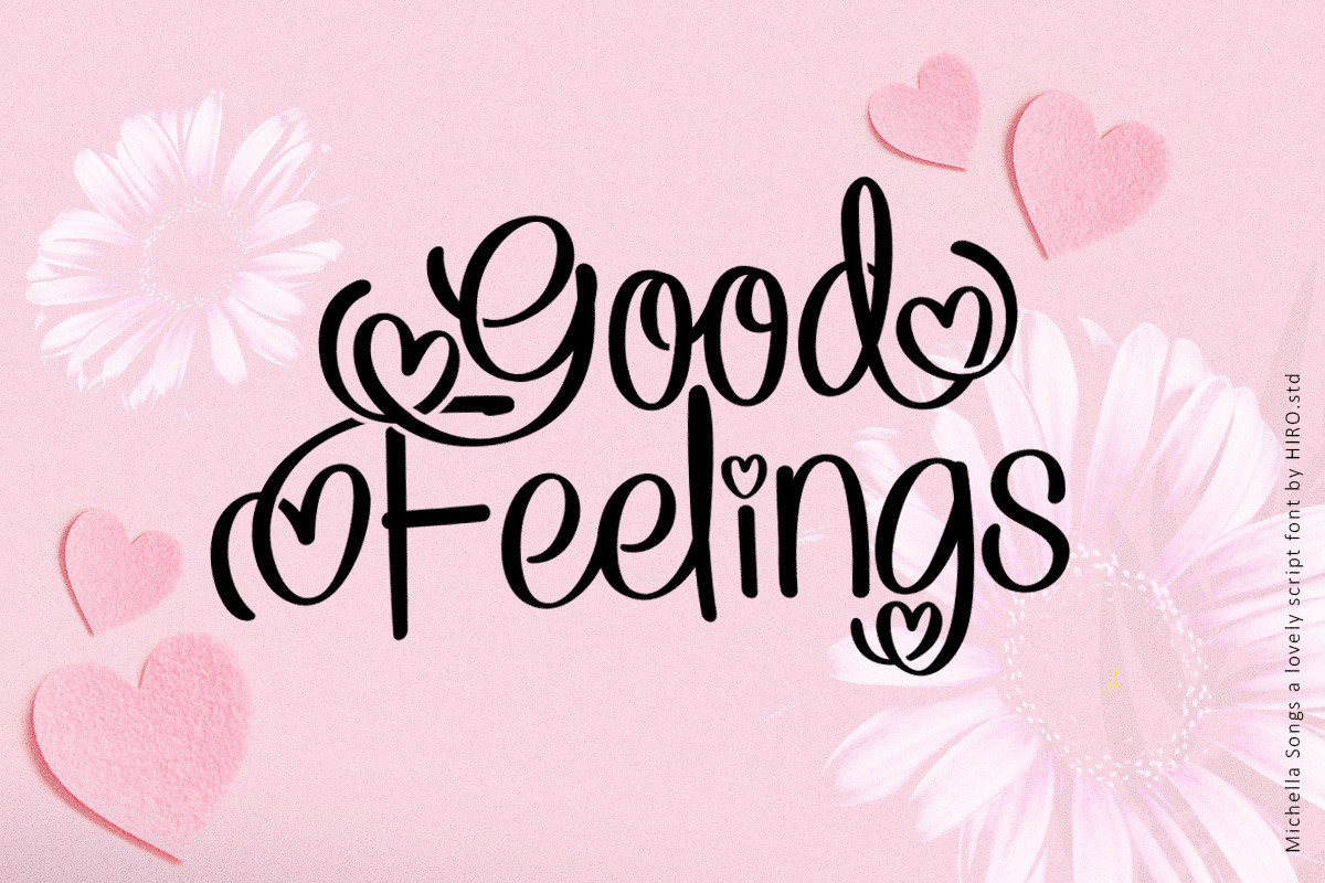 Michelle Songs - Script Font, a Script Font by HIRO.std (Photo 4 of 10)