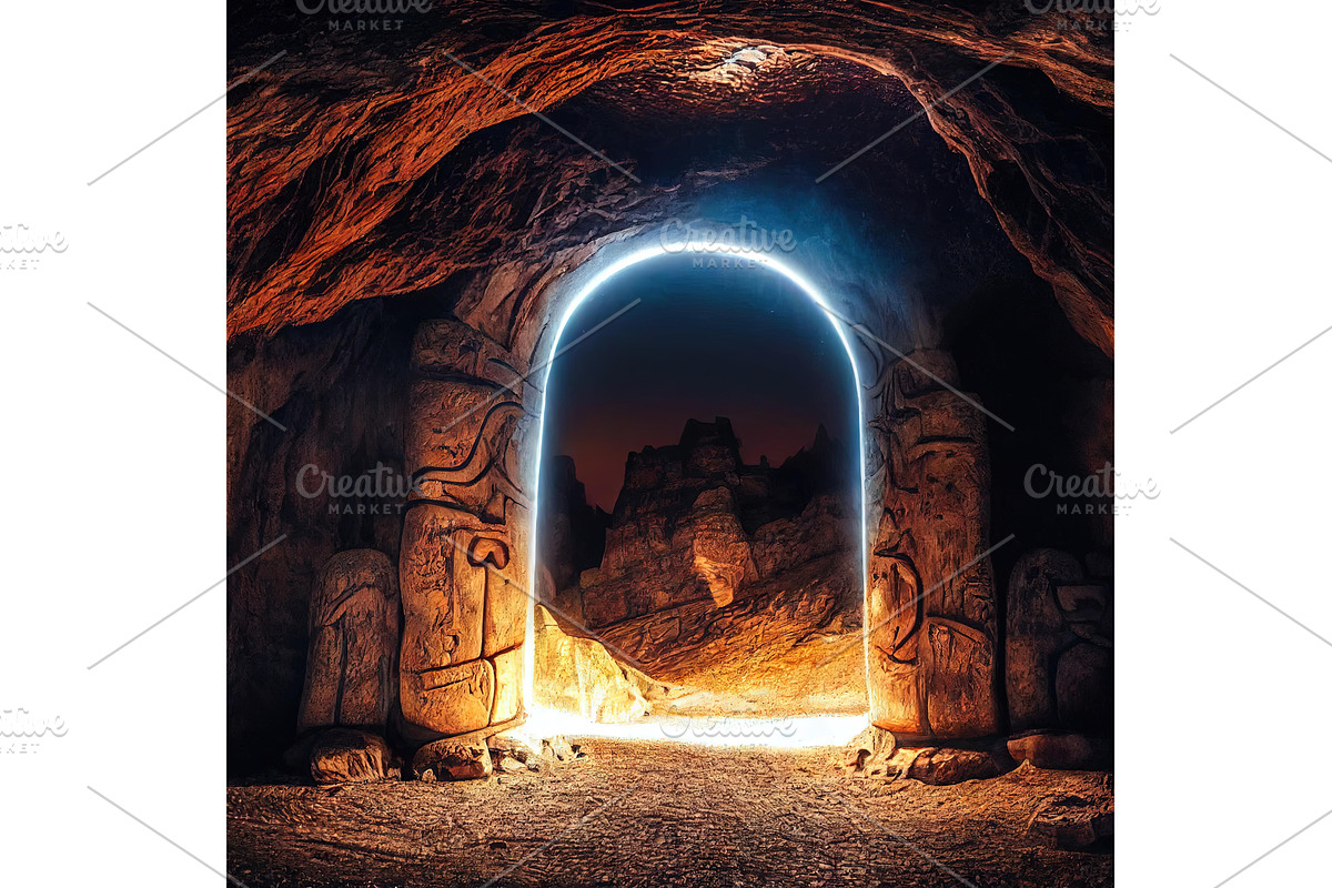Fantasy portal stone arch in, an Object Illustration by Sergey Kotenev