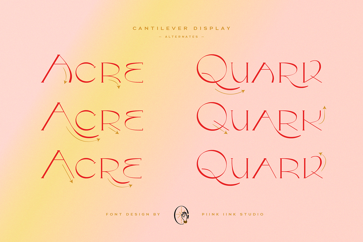 Cantilever Display Font, a Serif Font by PiiNK iiNK STUDiO (Photo 4 of 13)