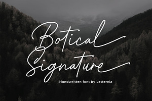 Botical Handwritten Signature Font