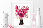 Watercolor floral fashion clipart, an Illustration by KarinkaBU (Thumbnail 8 of 9)