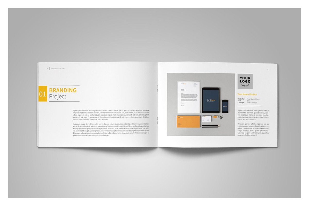 Graphic Design Portfolio Template, a Brochure Template by adekfotografia (Photo 6 of 24)