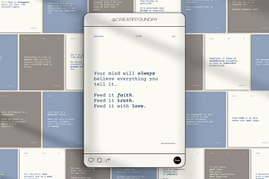 Self Care Reminders Instagram Posts, a Social Media Template by Creatif Foundry