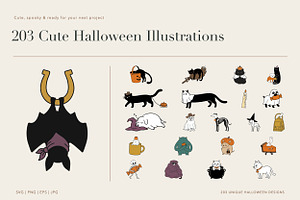203 Cute Halloween Illustrations