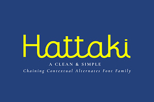 Hattaki - a Clean and Simple Font, a Script Font by Fontcastle