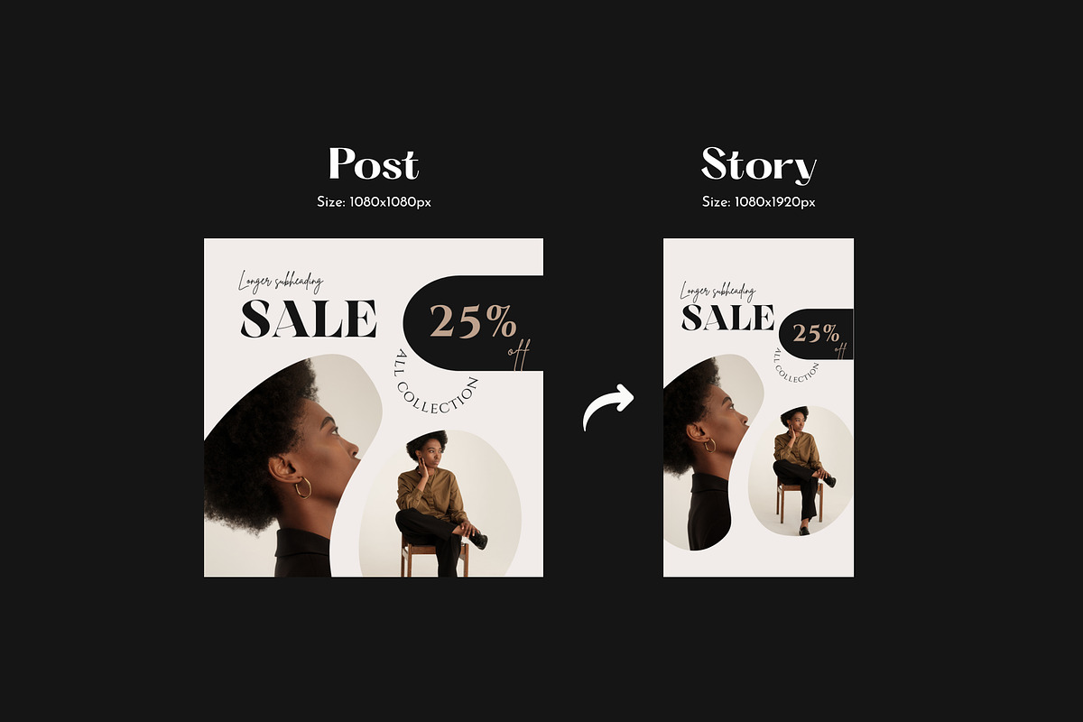Elegant Instagram Templates | Canva, a Social Media Template by Studio DigiCraft (Photo 6 of 7)