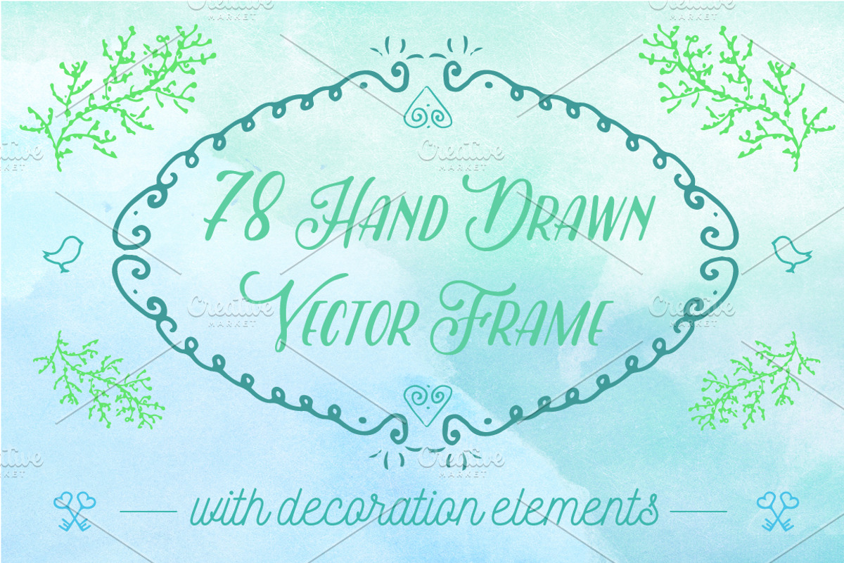 Frames - Hand Drawn Pack, an Illustration by Bugcessories (Photo 4 of 4)