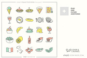 Italian Food Icons 25 color/no color, an Icon by LOOP & LAUREL (Thumbnail 2 of 5)