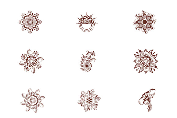 Tattoo Mehndi Illustration Set preview 2