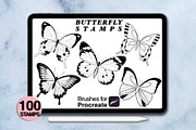 100 procreate butterfly stamps, a Brush Add-On by Arts For Peace (Thumbnail 3 of 9)