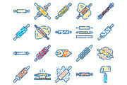 Rolling pins collection for dough, an Object Graphic by pikepicture (Thumbnail 2 of 3)