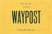 WAYPOST | A Retro Narrow Sans Serif, a Sans Serif Font by Laura Strote Designs (Thumbnail 1 of 8)