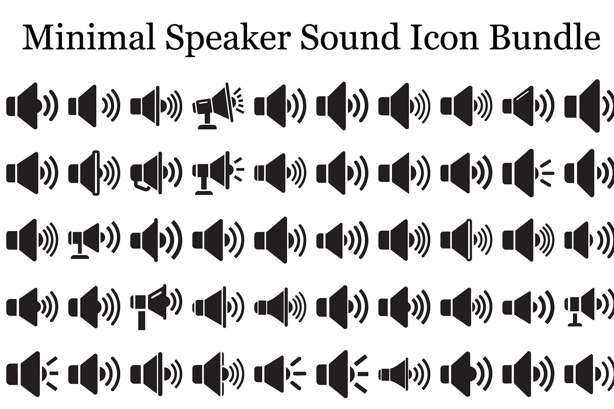 Minimal Speaker Sound Icon Bundle, a Graphic by musafir_fashion (Photo 1 of 12)