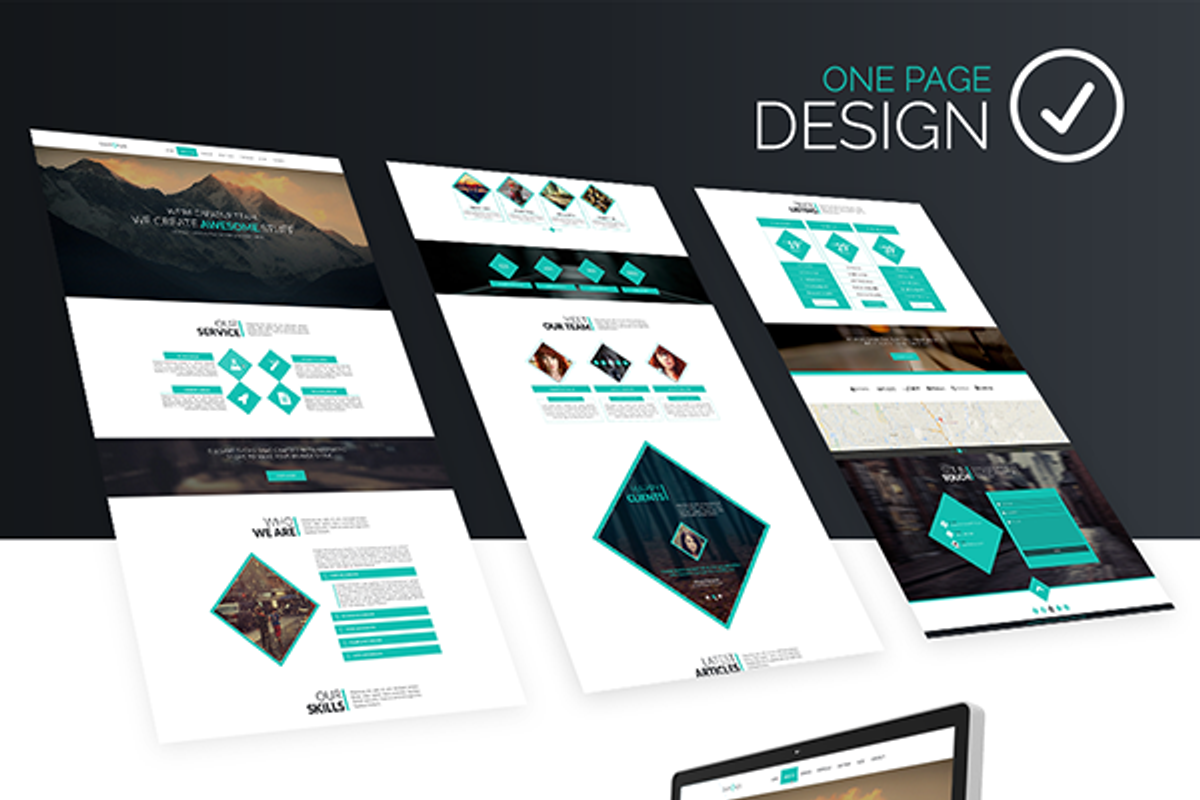 Diamonds - Onepage PSD Template, a Landing Page Template by Tetuko Themes (Photo 2 of 3)