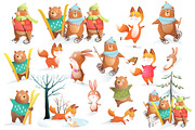 Winter Joy - Animals in Forest, an Animal Illustration by Popmarleo Shop (Thumbnail 2 of 13)