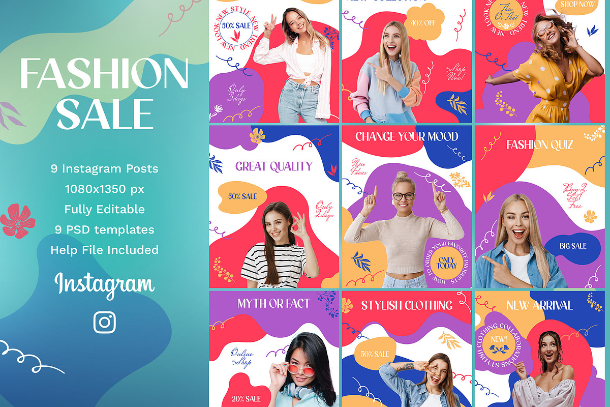 Fashion Sale Instagram, a Social Media Template by Andrew Skoch Design (Photo 1 of 6)