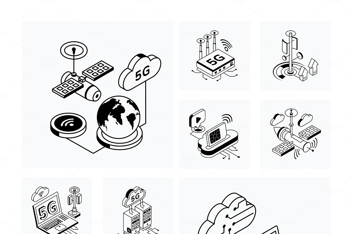 5G Technology and Internet Icons, a Duotone Icon by Vectors Market (Photo 9 of 12)