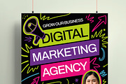 Digital Marketing Agency Poster, a Flyer Template by MightyDesign (Thumbnail 2 of 6)
