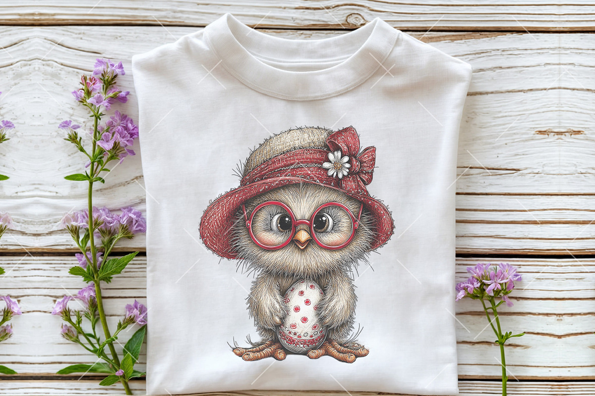 Whimsical Easter Chick Clipart, an Illustration by OK Design (Photo 6 of 6)