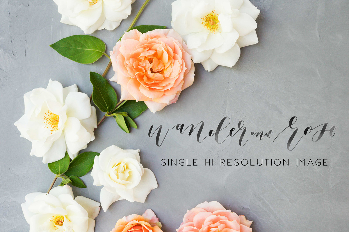 Bright Styled Stock Floral Flatlay, a Social Media Template by LaPorte Images (Photo 1 of 2)