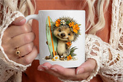 Whimsical Summer Hedgehog Clipart, a Seasonal Illustration by designcity5 (Thumbnail 5 of 5)