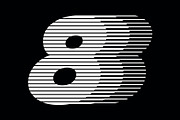 Number 8 speed motion lines logo, a Branding & Logo Template by Leksono (Thumbnail 1 of 2)