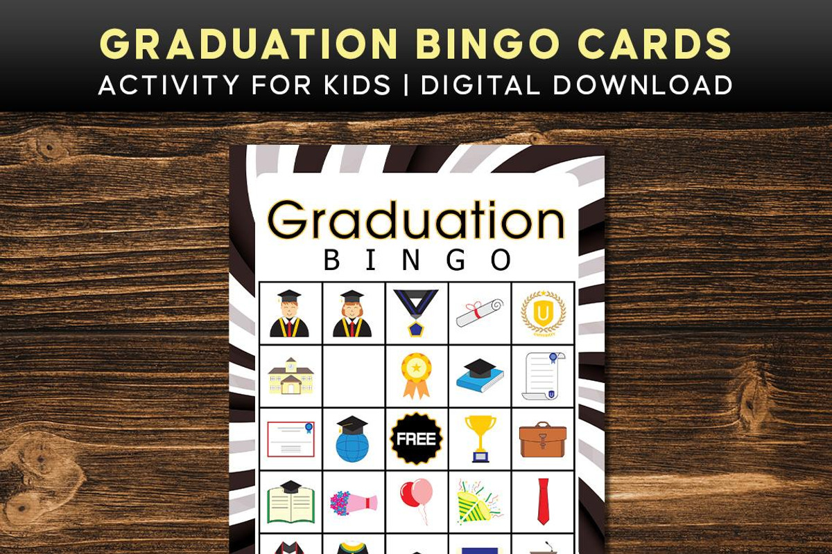 Graduation Bingo Game Printable, a Print Template by Graphicsnext