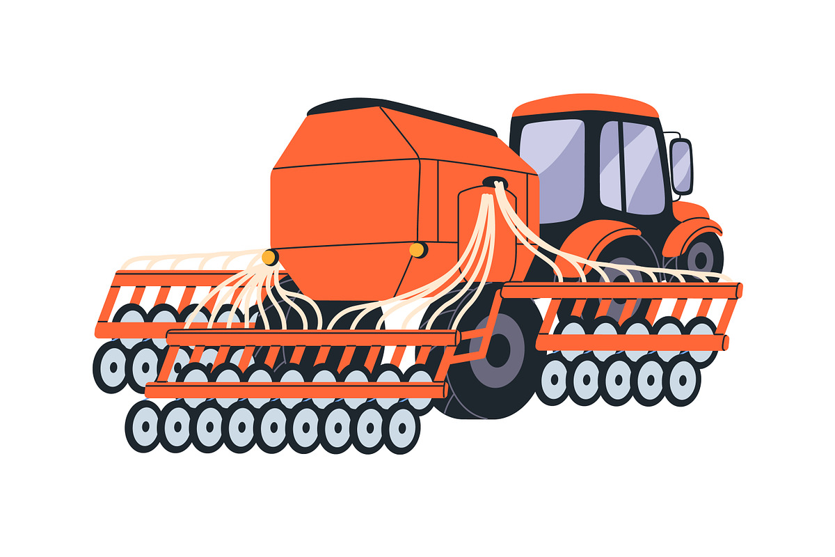Farm tractors, agriculture machines, a Transportation Illustration by Good Studio (Photo 4 of 7)