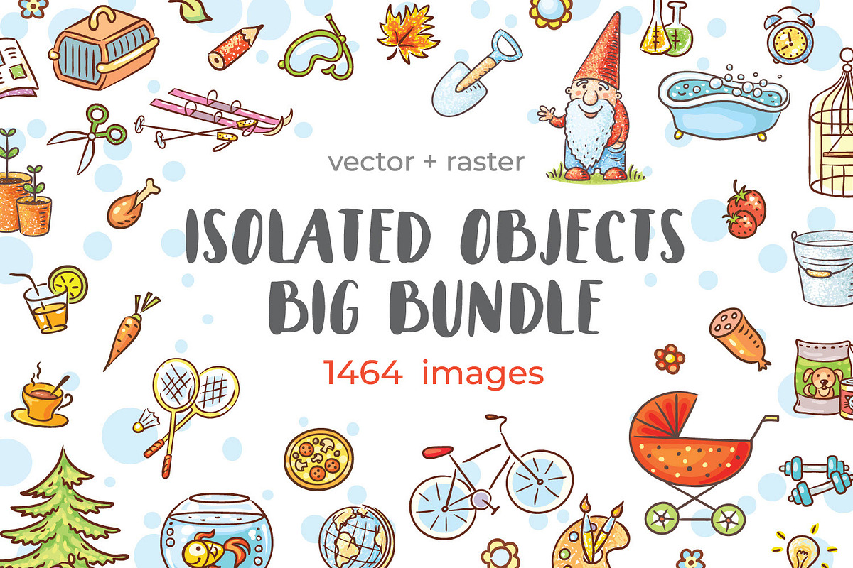 Cartoon child's drawing objects set, an Education Illustration by Bubert Art (Photo 1 of 7)