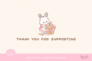 Alpine Flower Meadow Bunny Clipart, an Animal Illustration by Blumensdiary (Thumbnail 6 of 6)