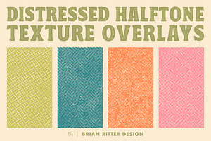Distressed Halftone Texture Overlays, a Texture Graphic by Brian Ritter Design