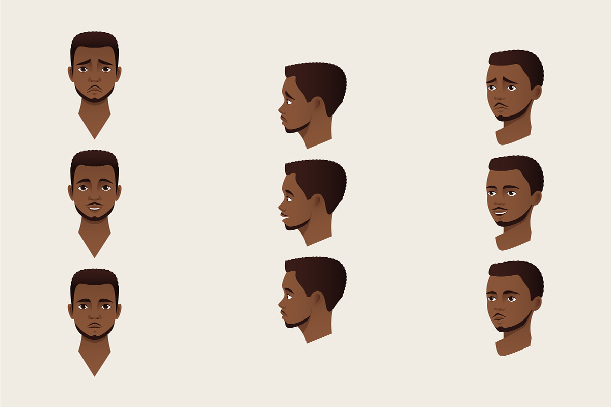 A cartoon character of a black male., a Person Illustration by AlexanderJiharev (Photo 2 of 5)