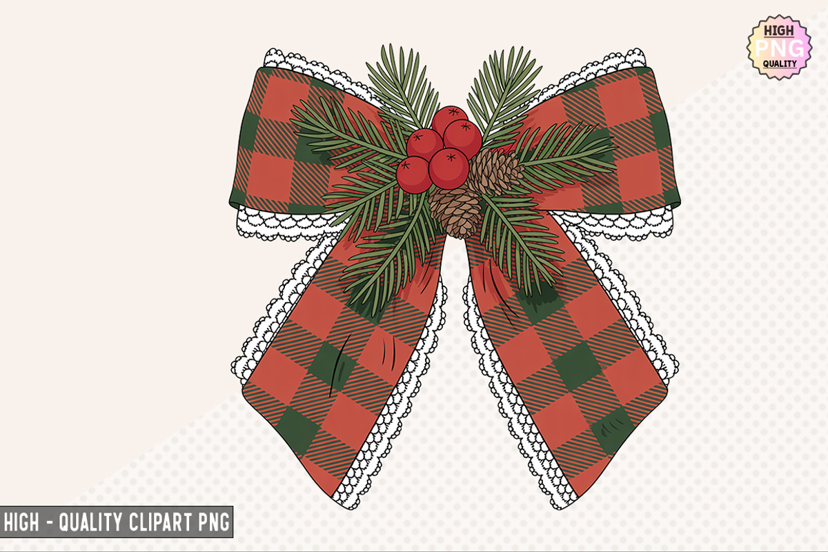 Christmas Coquette Bow Clipart Bundl, a Graphic by crative8112 (Photo 8 of 9)