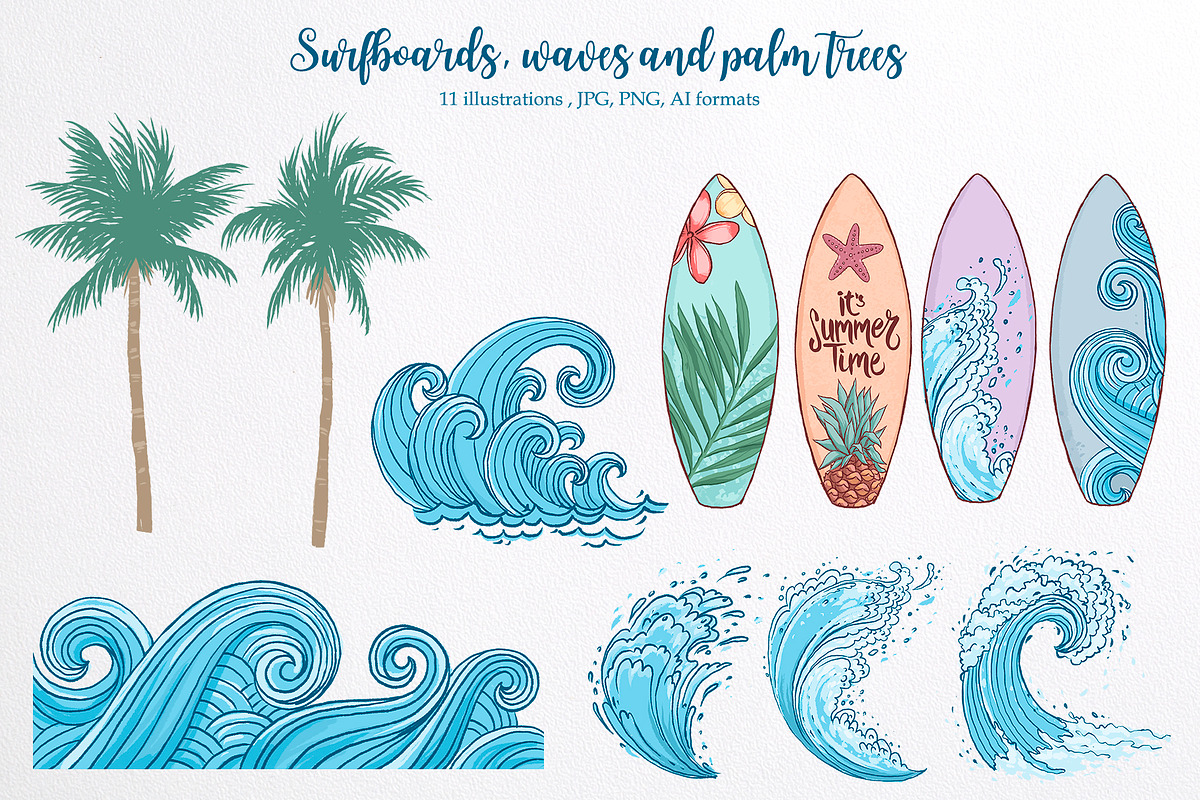 Summer time. Illustration pack., a Texture Illustration by AlexGreenArt (Photo 4 of 8)