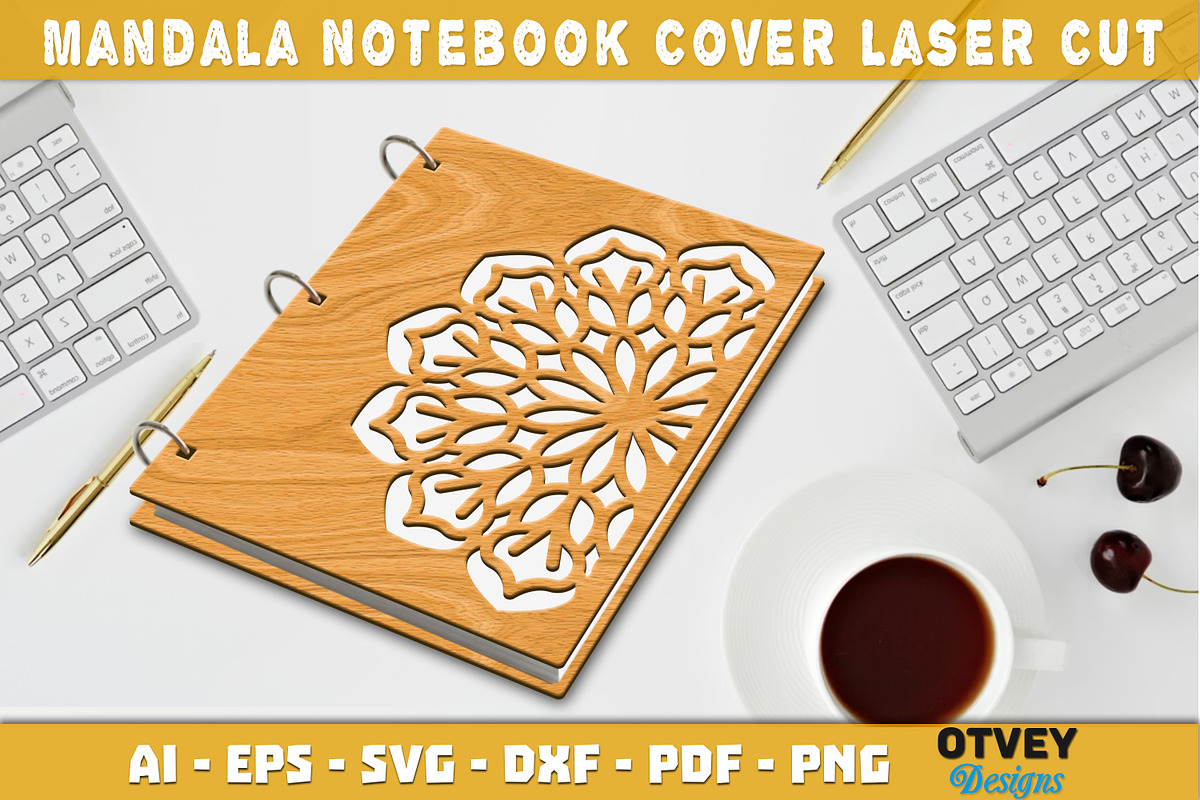 Mandala Notebook Cover Laser Cut 12, a Graphic by OTVEY DESIGN (Photo 12 of 13)