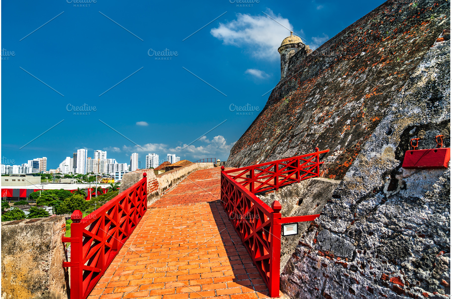 Castillo San Felipe de Barajas ramp, an Architecture Photo by Leonid Andronov
