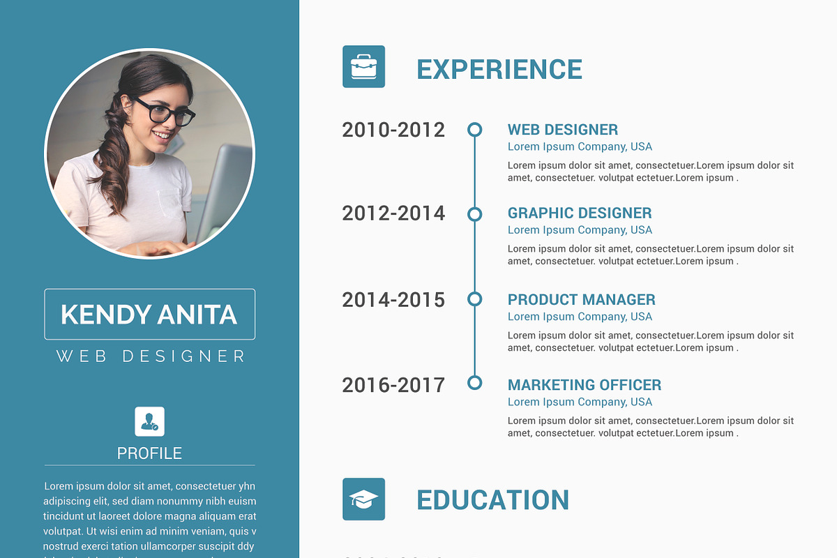 Clean CV / Resume PSD Template, a Resume Template by ARP Creation (Photo 10 of 11)