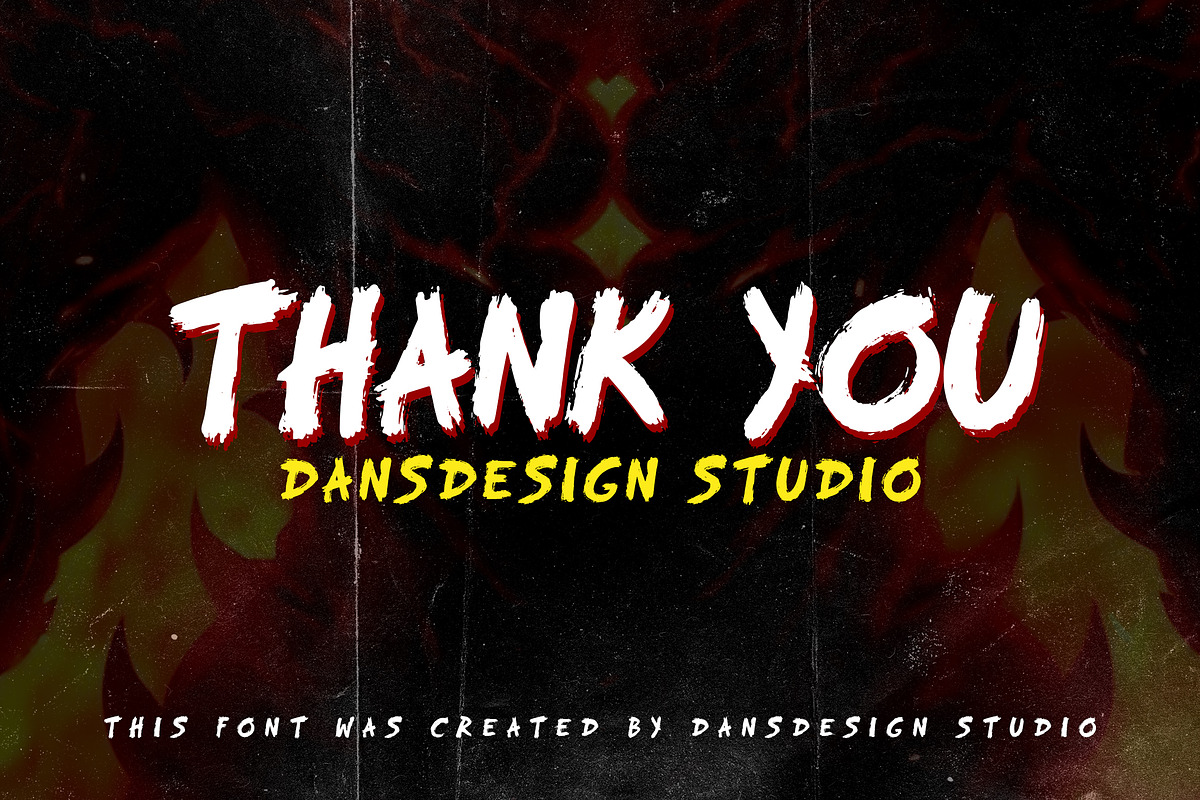 Blazing Crimson – Hand-Drawn Brush, a Blackletter Font by dansdesign (Photo 12 of 12)