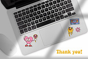 Groovy love: weird stickers kits set, a Stationery Template by Lana Sham (Thumbnail 5 of 5)