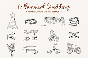 Hand-Drawn Wedding Clipart