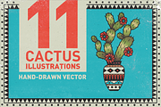 Vector Cactus Set, an Illustration by Inkwell Supply Co (Thumbnail 1 of 11)