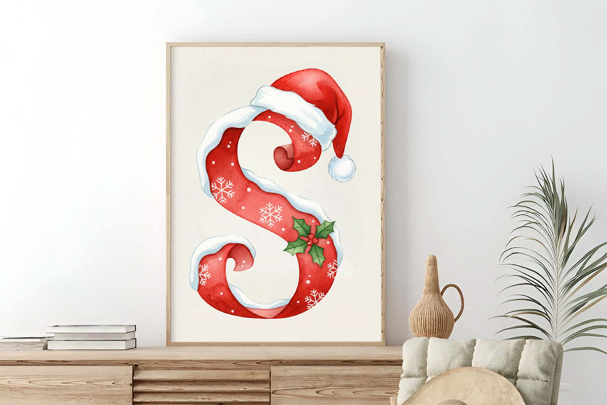 Winter Christmas Santa Alphabet PNG, an Illustration by SinaCreation (Photo 6 of 7)