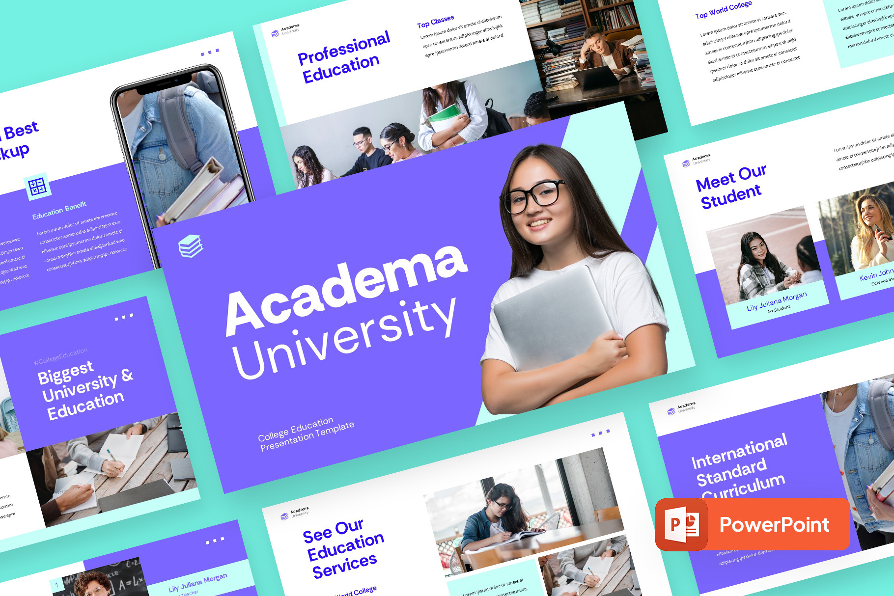 ACADEMA - College & Education PPT, a Presentation Template by rgbryand