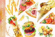 Street food watercolor collection, a Food Illustration by Natasha Koltsova (Thumbnail 1 of 6)