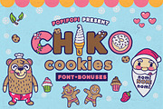 Chiko Cookies Typeface + Cute Bonus, a Font by fopifopi (Thumbnail 1 of 3)